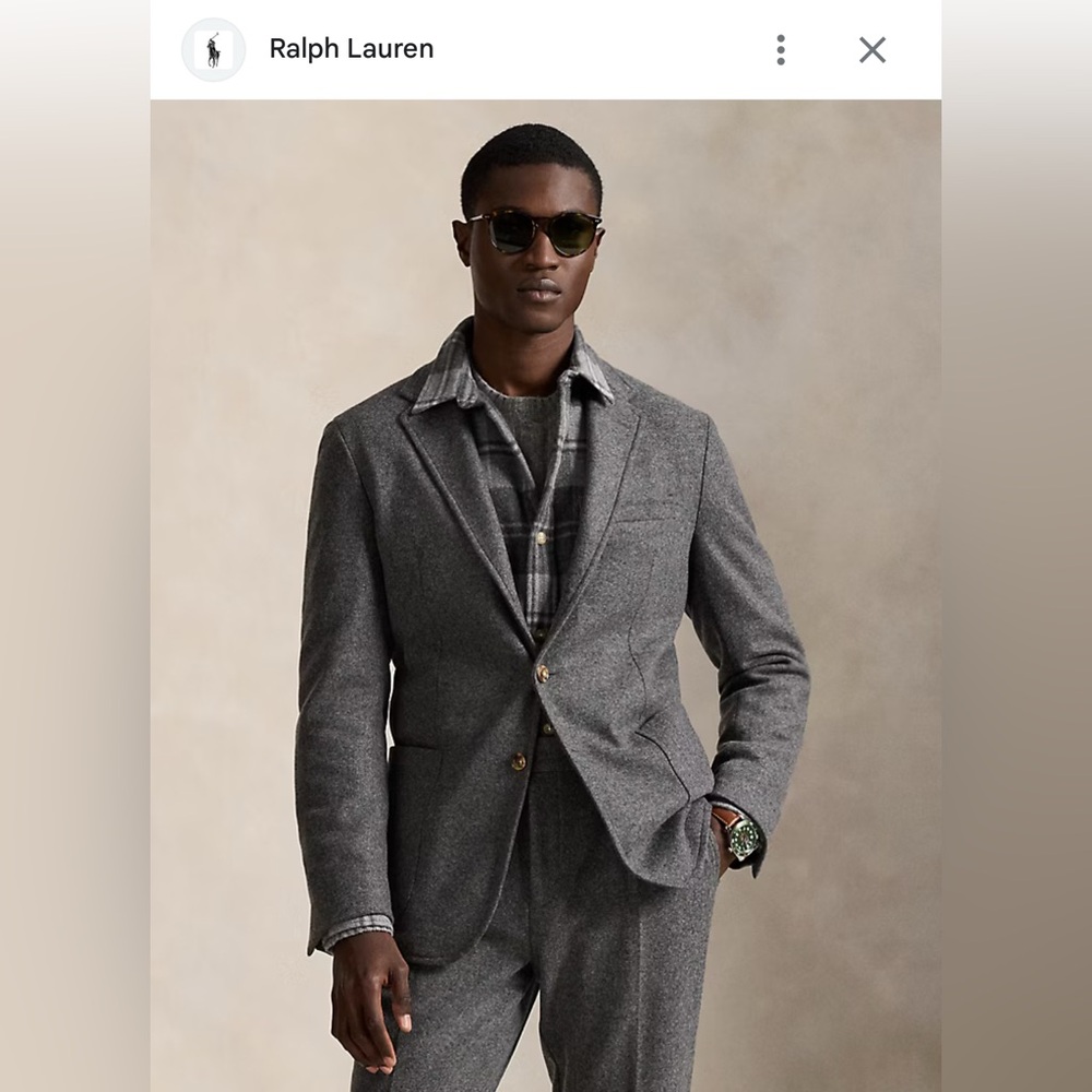 Polo by Ralph Lauren Gray herringbone Blazer